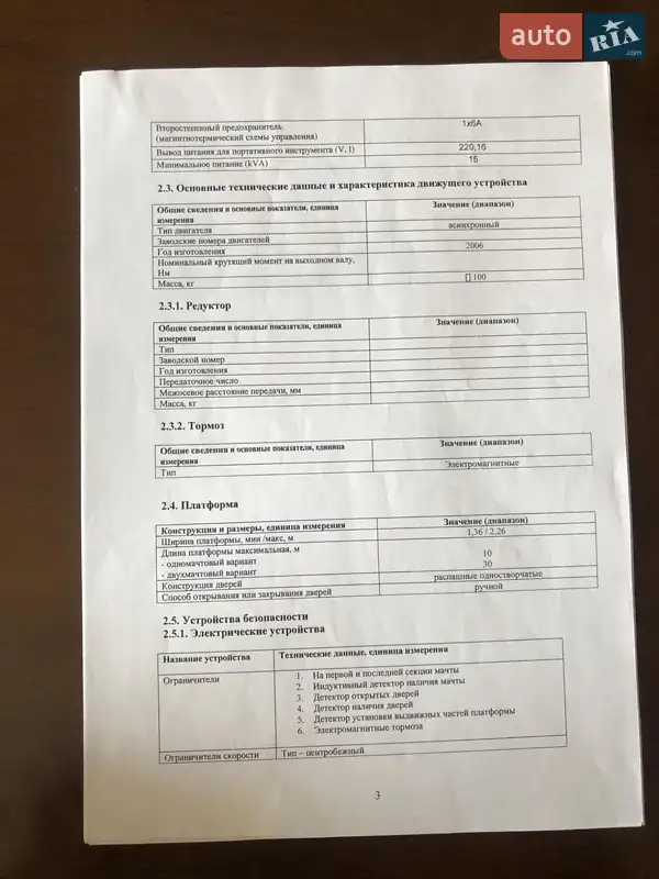 Подьемник 2006 в Киеве документ