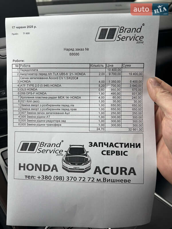 Седан Acura TLX 2020 в Белой Церкви