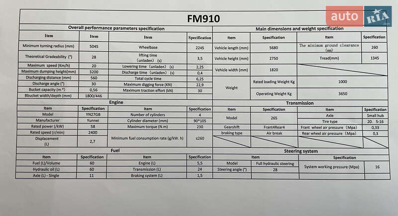 Фронтальный погрузчик Atlas 100.1 2025 в Луцке