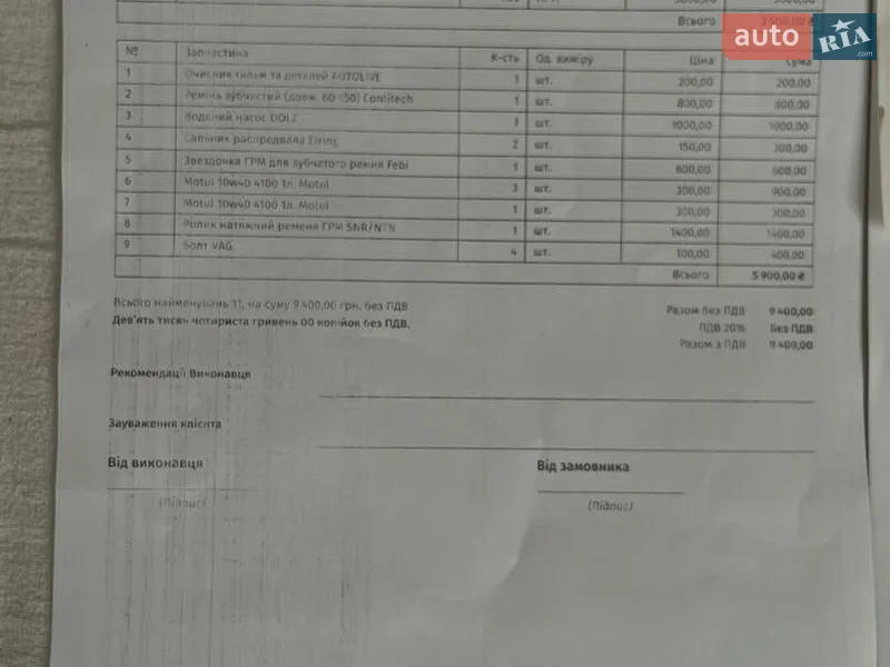Седан Audi 80 1994 в Львові документ