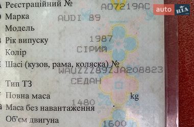 Седан Audi 80 1987 в Виноградові