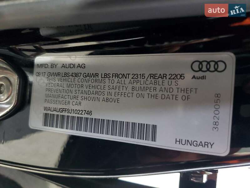 Седан Audi A3 2017 в Львові