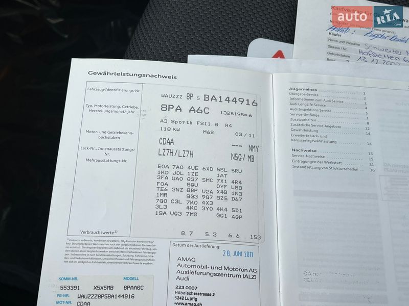 Хетчбек Audi A3 2011 в Луцьку