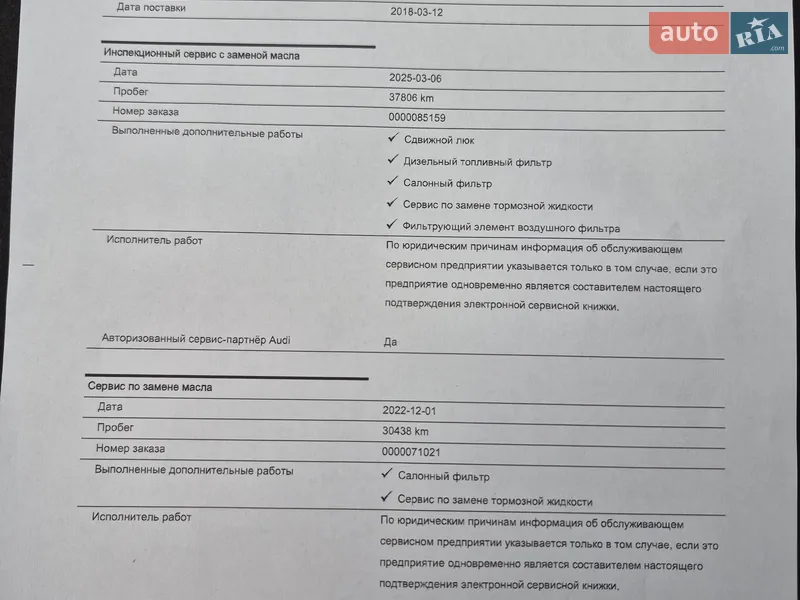 Хэтчбек Audi A3 2016 в Киеве документ