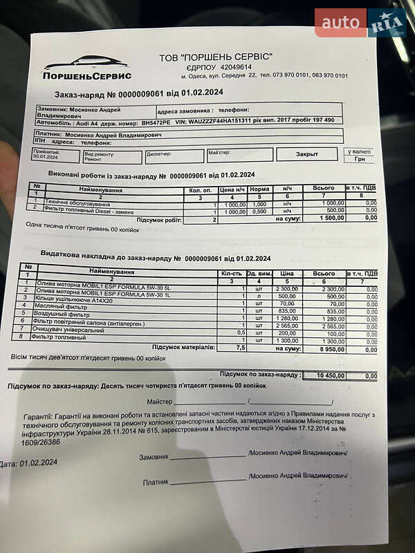 Универсал Audi A4 2017 в Одессе