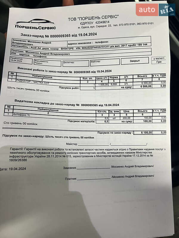 Универсал Audi A4 2017 в Одессе