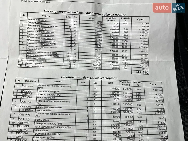 Универсал Audi A4 2017 в Черновцах документ