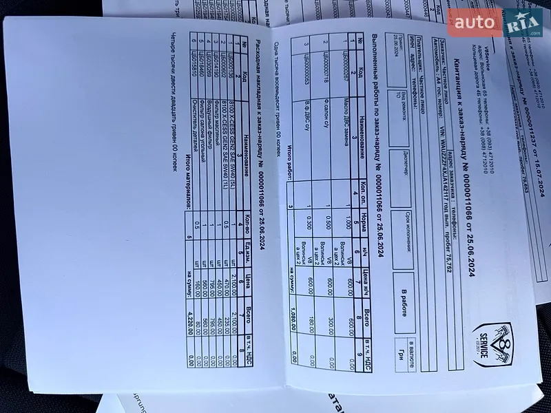 Седан Audi A4 2018 в Киеве документ
