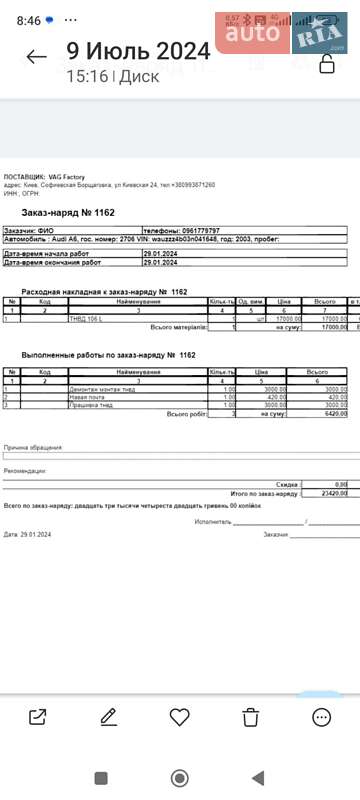 Універсал Audi A6 2002 в Києві