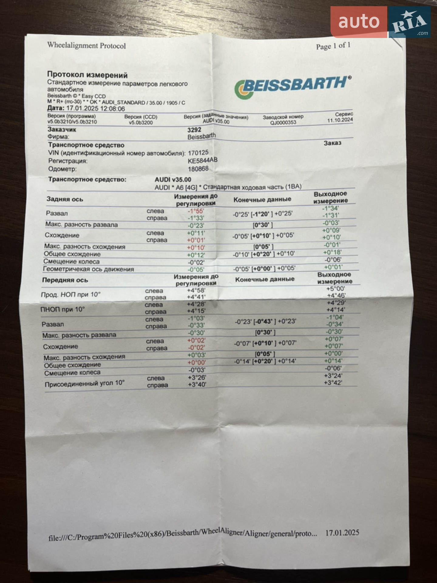 Audi A6 2015 VIN WAUZZZ4G0GN019456 фото оголошення 60 з 75