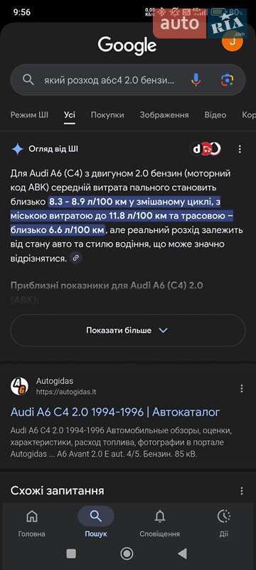 Седан Audi A6 1995 в Виноградові