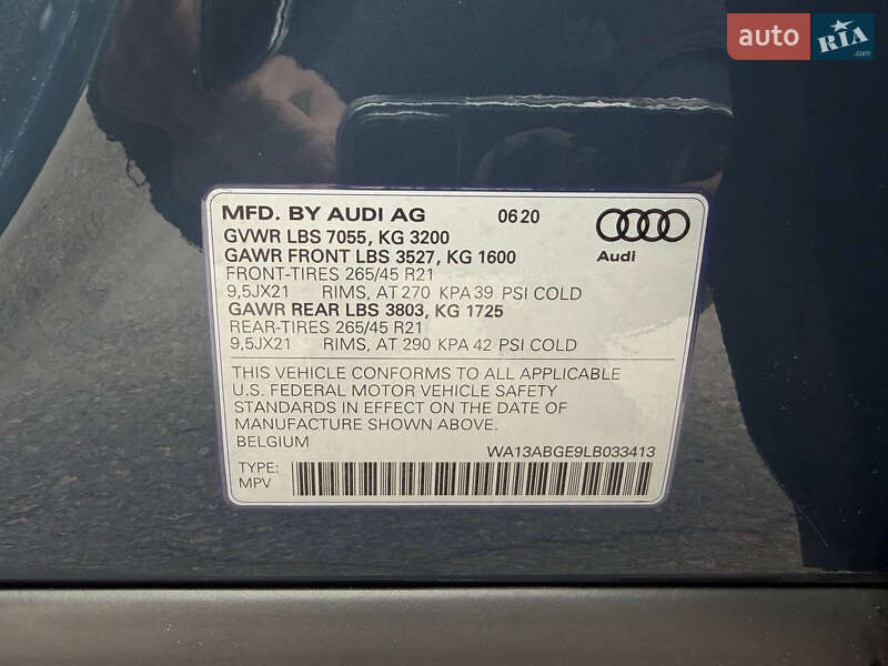 Внедорожник / Кроссовер Audi e-tron Sportback 2020 в Киеве фото 30 Внедорожник / Кроссовер Audi e-tron Sportback 2020 в Киеве