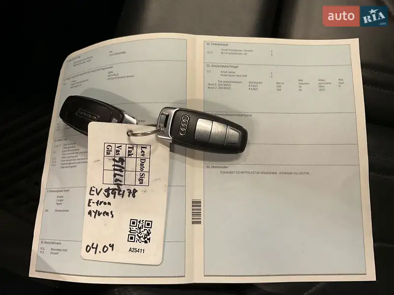 Внедорожник / Кроссовер Audi e-tron 2019 в Луцке документ