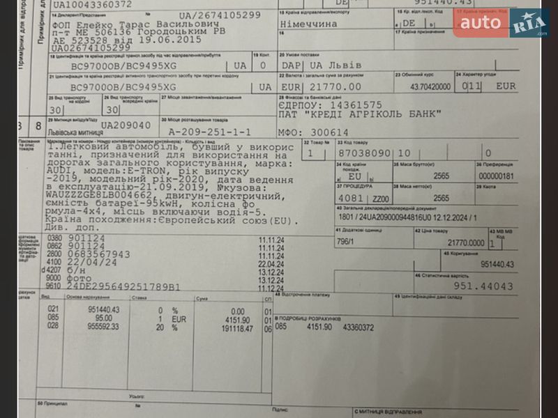 Позашляховик / Кросовер Audi e-tron 2019 в Києві