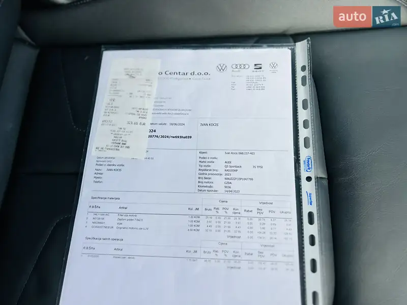 Позашляховик / Кросовер Audi Q3 2022 в Мукачевому документ