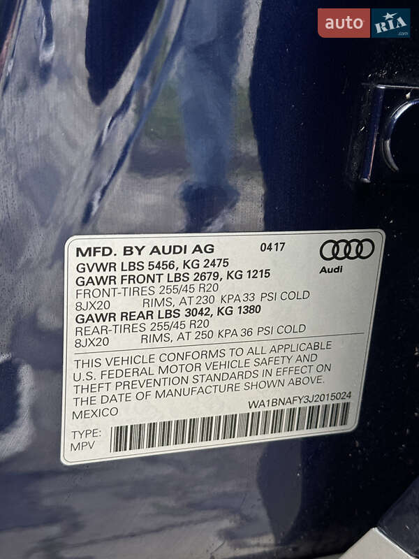 Позашляховик / Кросовер Audi Q5 2017 в Рівному
