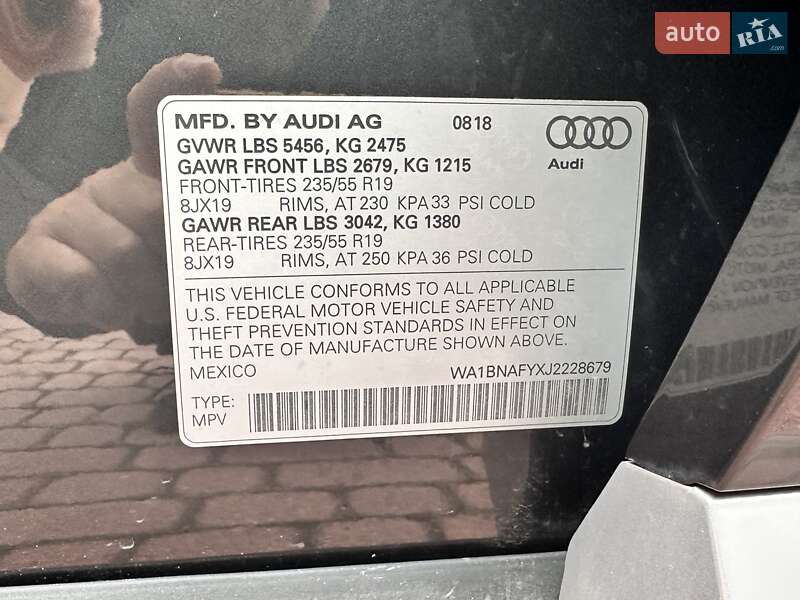 Внедорожник / Кроссовер Audi Q5 2018 в Львове