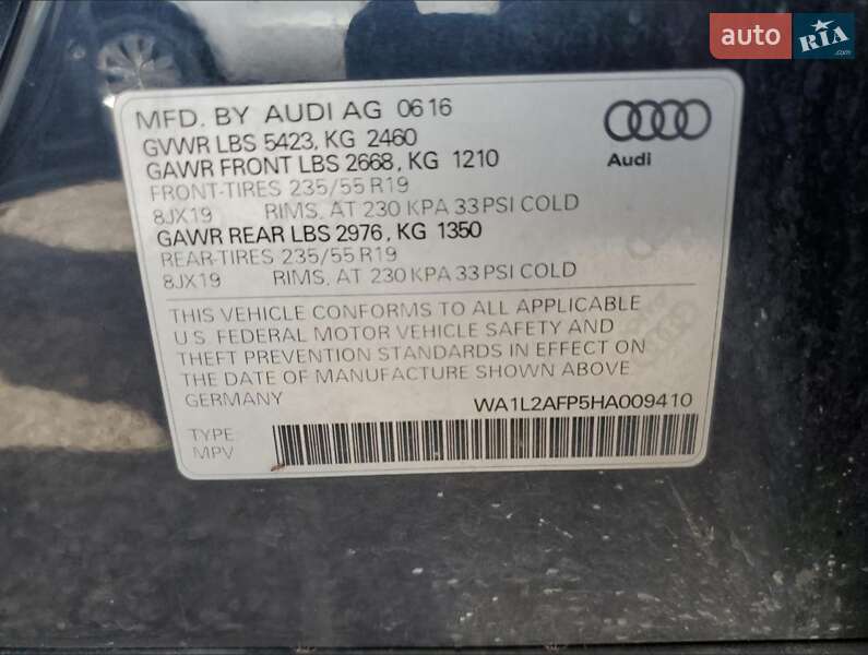 Внедорожник / Кроссовер Audi Q5 2017 в Львове фото 13 Внедорожник / Кроссовер Audi Q5 2017 в Львове