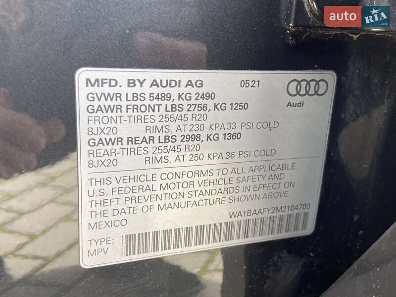 Позашляховик / Кросовер Audi Q5 2021 в Тернополі фото 30 Позашляховик / Кросовер Audi Q5 2021 в Тернополі