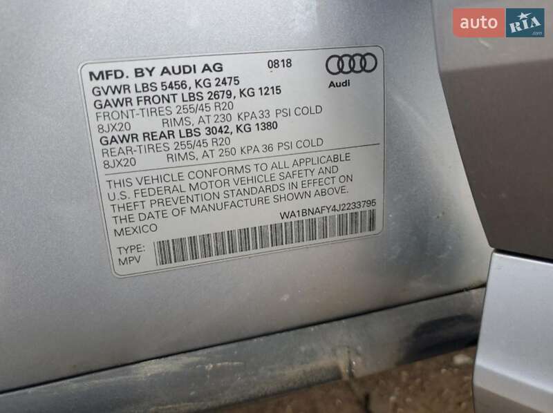 Позашляховик / Кросовер Audi Q5 2018 в Львові фото 13 Позашляховик / Кросовер Audi Q5 2018 в Львові