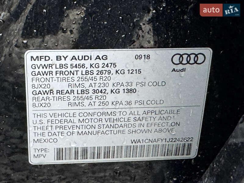 Внедорожник / Кроссовер Audi Q5 2018 в Львове фото 40 Внедорожник / Кроссовер Audi Q5 2018 в Львове