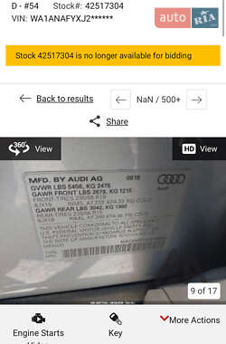 AUTO.RIA – Продам Ауді Ку5 2018 бензин 2.0 позашляховик / кросовер