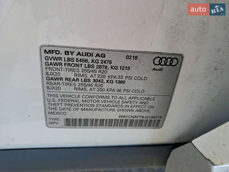 Внедорожник / Кроссовер Audi Q5 2018 в Львове фото 13 Внедорожник / Кроссовер Audi Q5 2018 в Львове