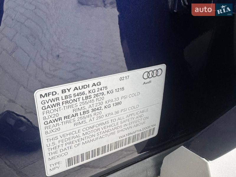 Внедорожник / Кроссовер Audi Q5 2018 в Владимире фото 56 Внедорожник / Кроссовер Audi Q5 2018 в Владимире