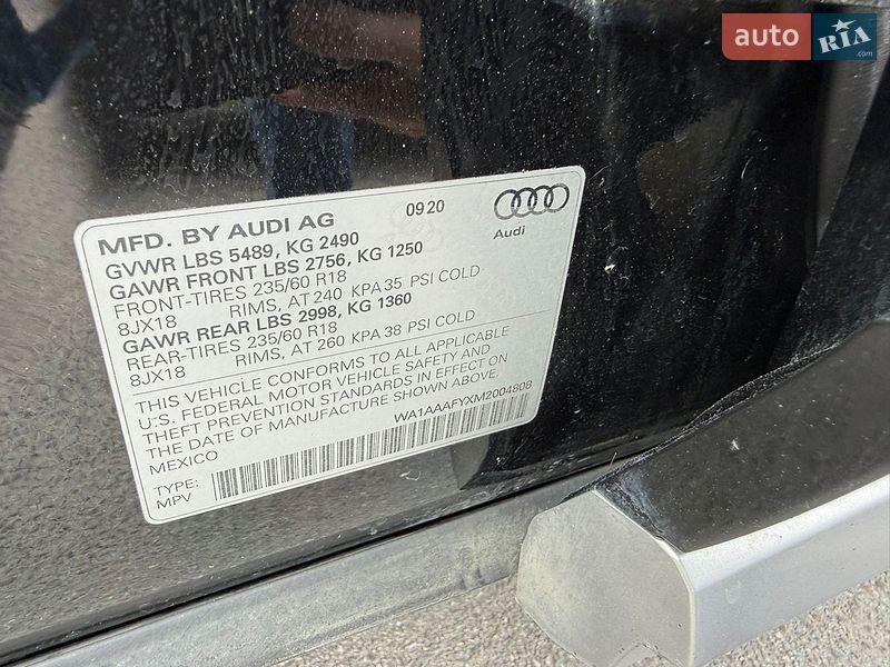 Внедорожник / Кроссовер Audi Q5 2020 в Львове фото 24 Внедорожник / Кроссовер Audi Q5 2020 в Львове