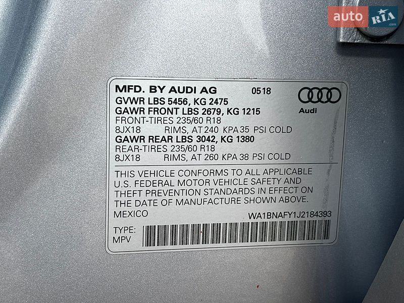 Позашляховик / Кросовер Audi Q5 2018 в Львові фото 20 Позашляховик / Кросовер Audi Q5 2018 в Львові