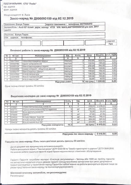 Позашляховик / Кросовер Audi Q7 2017 в Львові