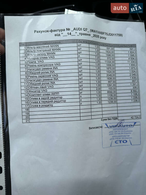 Позашляховик / Кросовер Audi Q7 2017 в Олександрії