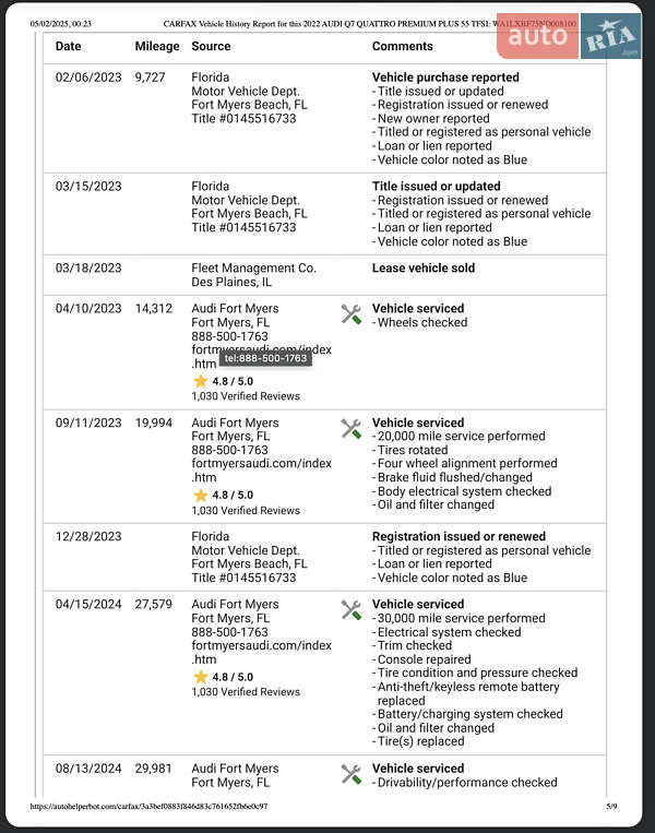 Внедорожник / Кроссовер Audi Q7 2021 в Львове