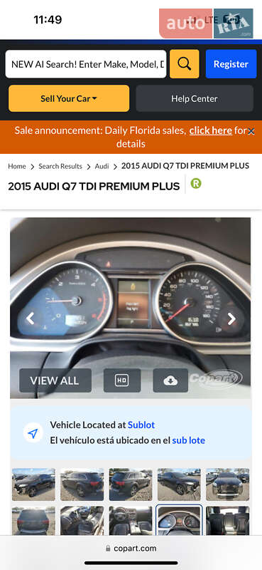 Позашляховик / Кросовер Audi Q7 2014 в Луцьку