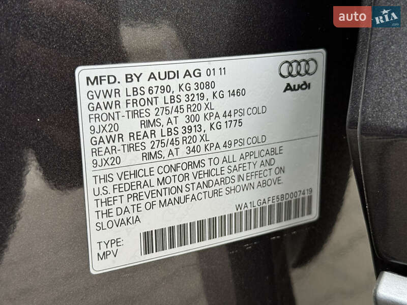 Внедорожник / Кроссовер Audi Q7 2011 в Луцке