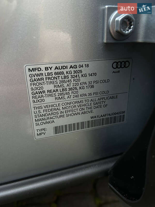 Внедорожник / Кроссовер Audi Q7 2018 в Львове фото 51 Внедорожник / Кроссовер Audi Q7 2018 в Львове