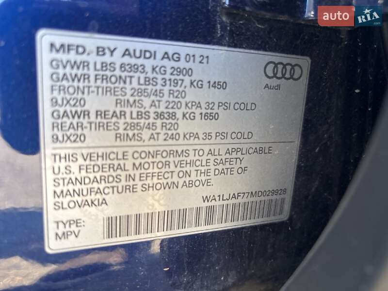 Позашляховик / Кросовер Audi Q7 2021 в Києві фото 14 Позашляховик / Кросовер Audi Q7 2021 в Києві