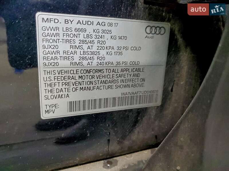 Позашляховик / Кросовер Audi Q7 2017 в Житомирі