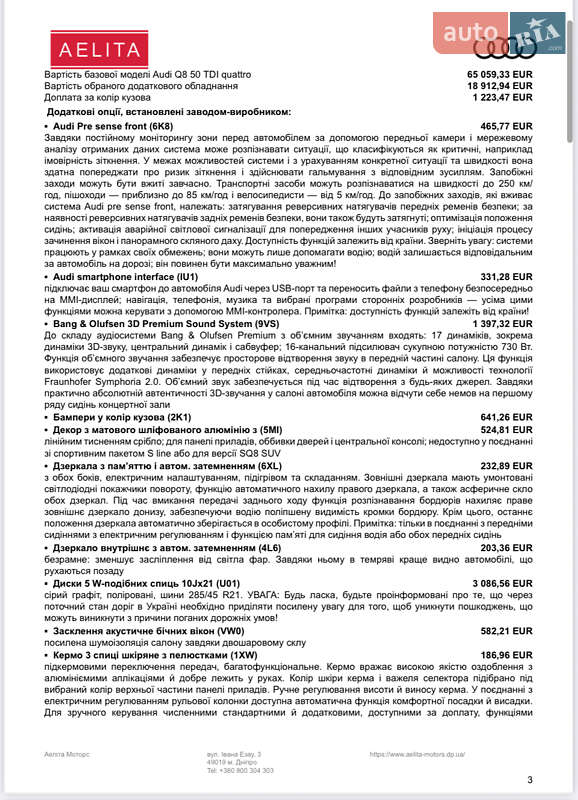 Внедорожник / Кроссовер Audi Q8 2025 в Кривом Роге