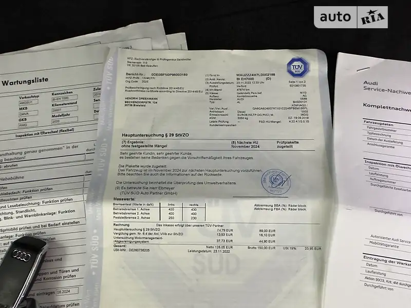 Внедорожник / Кроссовер Audi SQ7 2019 в Казатине документ