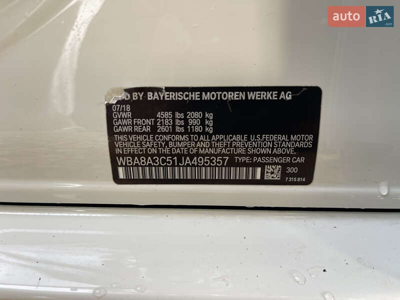 Седан BMW 3 Series 2018 в Ровно фото 20 Седан BMW 3 Series 2018 в Ровно