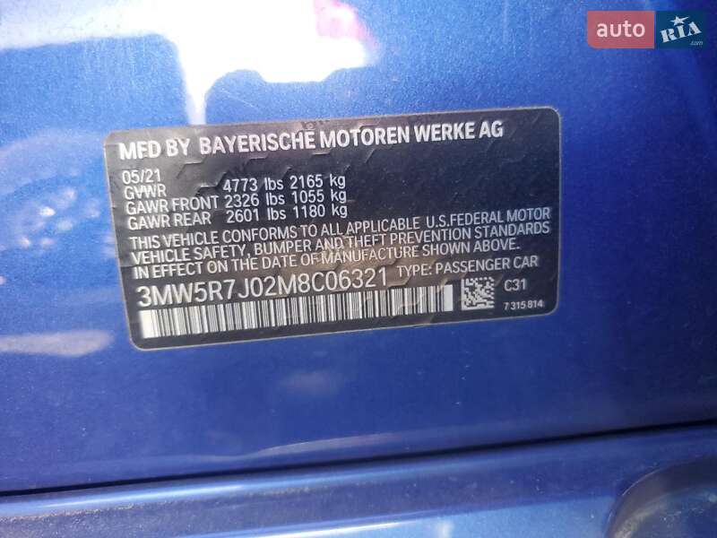 Седан BMW 3 Series 2021 в Львове фото 12 Седан BMW 3 Series 2021 в Львове
