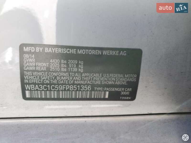 Седан BMW 3 Series 2014 в Львове