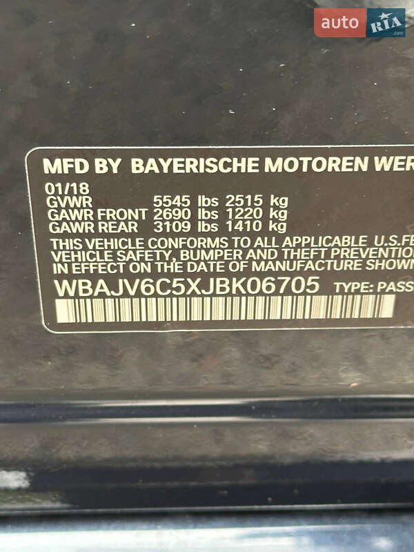Лифтбек BMW 6 Series GT 2018 в Киеве