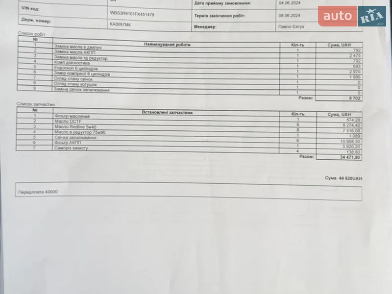 Купе BMW M4 2015 в Киеве документ