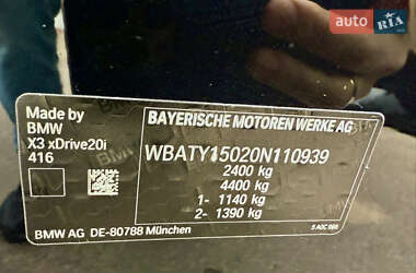 Внедорожник / Кроссовер BMW X3 2021 в 