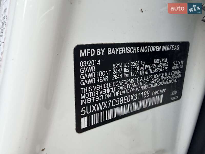 Позашляховик / Кросовер BMW X3 2014 в Києві фото 19 Позашляховик / Кросовер BMW X3 2014 в Києві