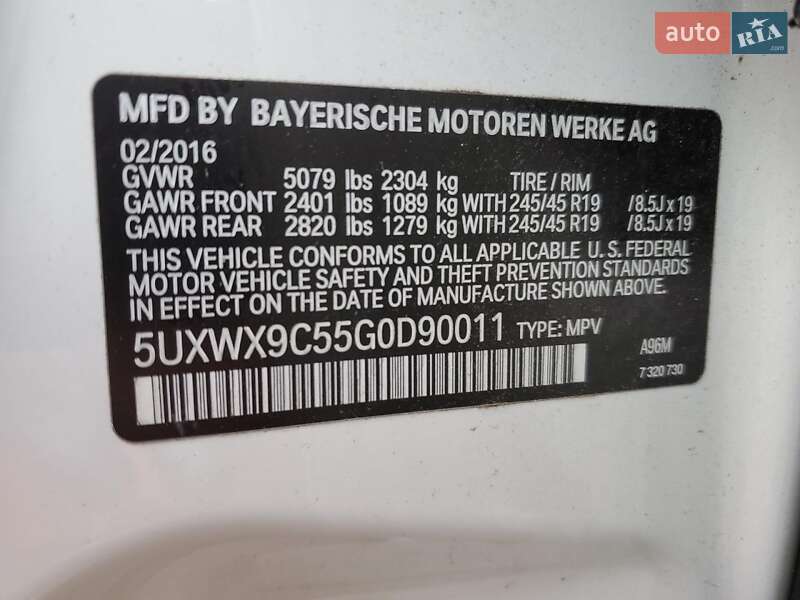 Внедорожник / Кроссовер BMW X3 2016 в Полтаве