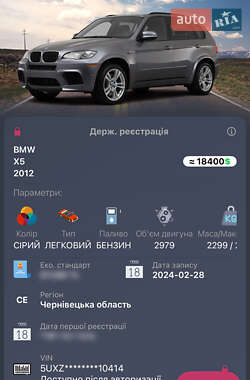 Внедорожник / Кроссовер BMW X5 2012 в 