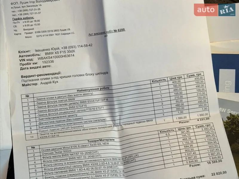 Внедорожник / Кроссовер BMW X5 2015 в Вараше документ